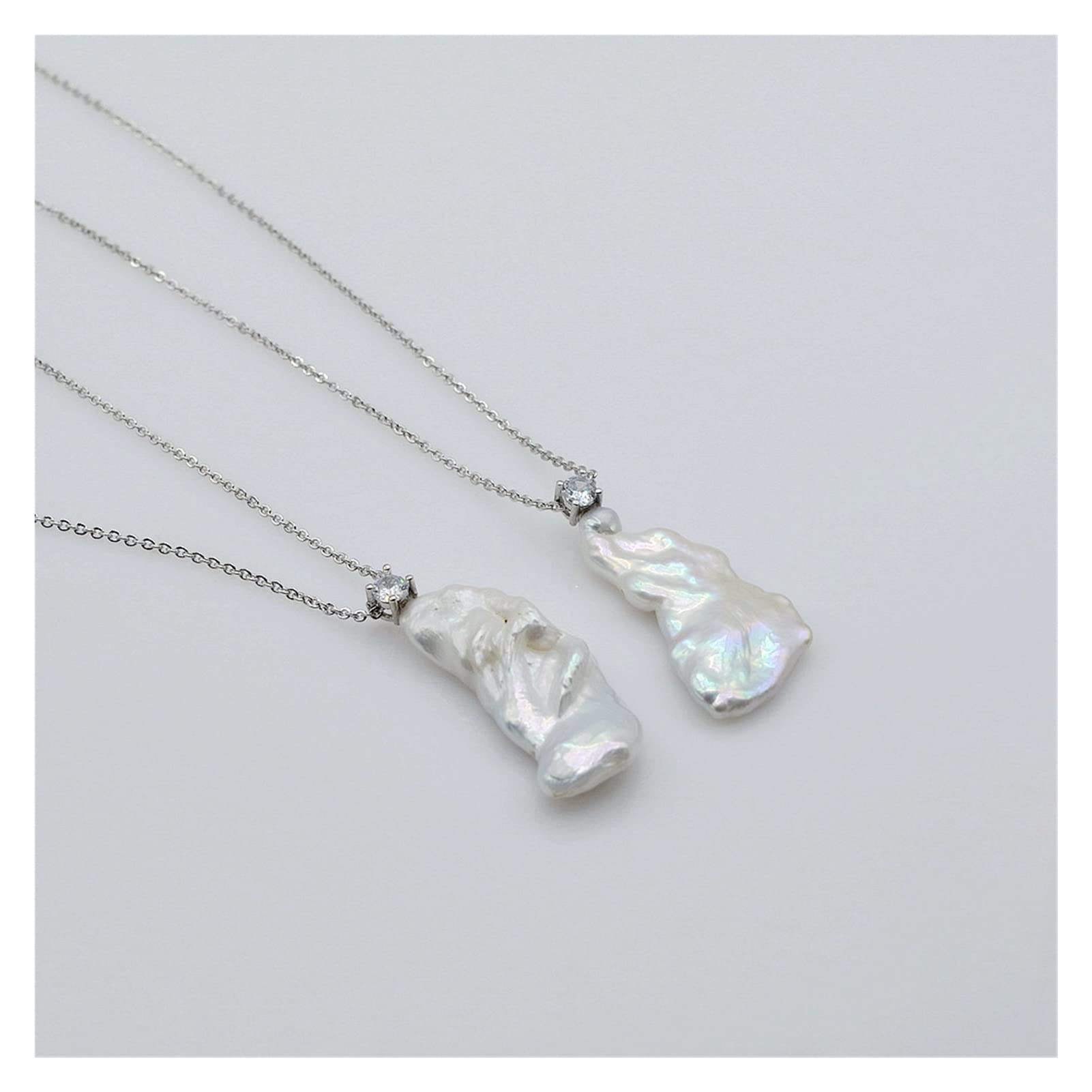 Collane barocche di moda Perle d'acqua dolce naturali Forma irregolare Pendenti di collana in argento 925 Gioielli da donna Regali di moda soddisfare Collane da donna