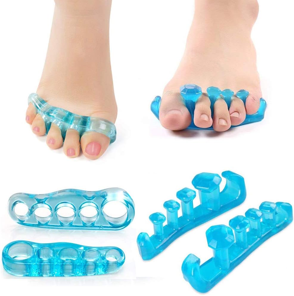 2 Coppia gel Toe Separator & Toe Barella per Yoga Escursioni e Danza