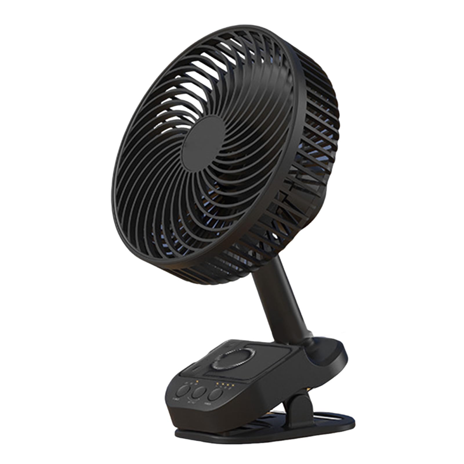 Ventilatore da scrivania con clip per esterni, da viaggio, raffreddamento ad aria, 5 velocità, perfetto per camera da letto o tavolo silenzioso all'aperto