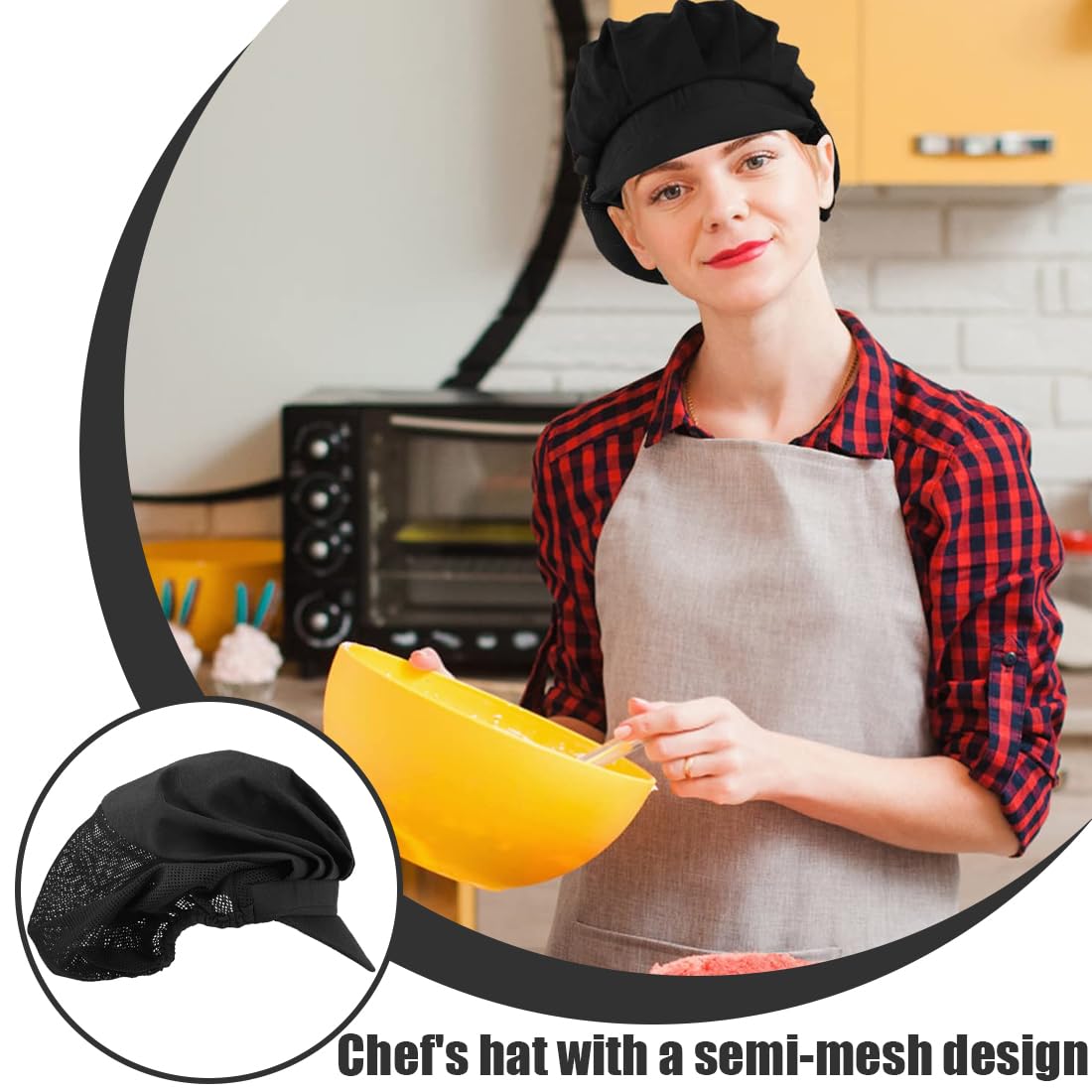 Cappelli da Cuoco Monouso Confezione da 2 Nero
