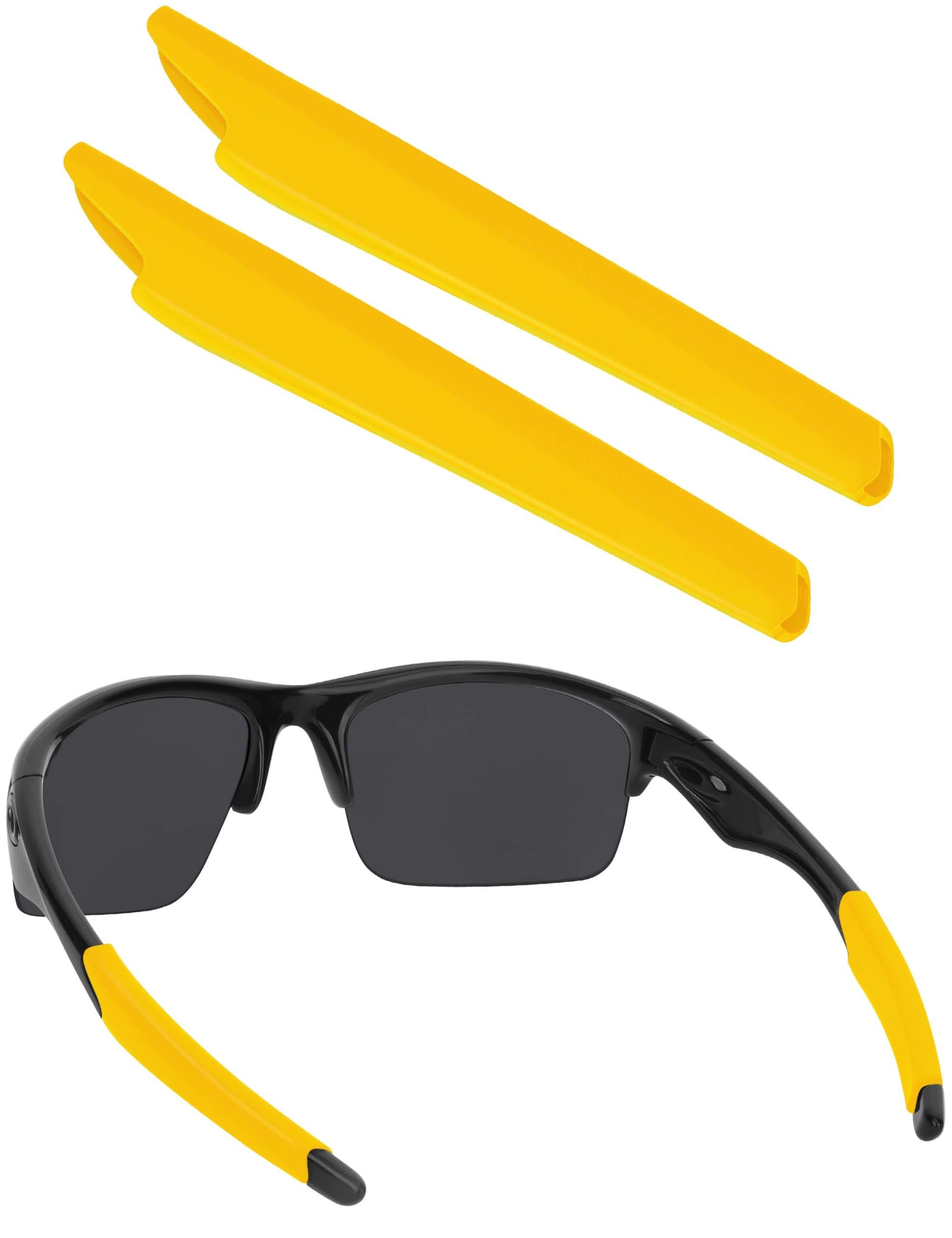 BLAZERBUCK Replacement Temple Sleeves Ear Socks for Oakley Bottle Rocket OO9164 Sunglass - Yellow
