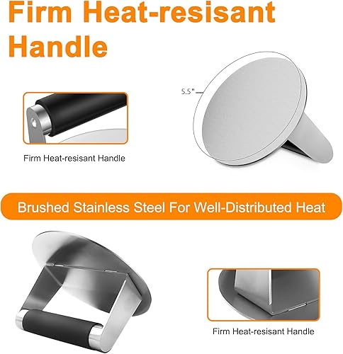 Miniatura 2 de Juego de 20 herramientas de barbacoa de acero inoxidable para Blackstone con espátula para parrilla, funda de hilvanado, bolsa de transporte para