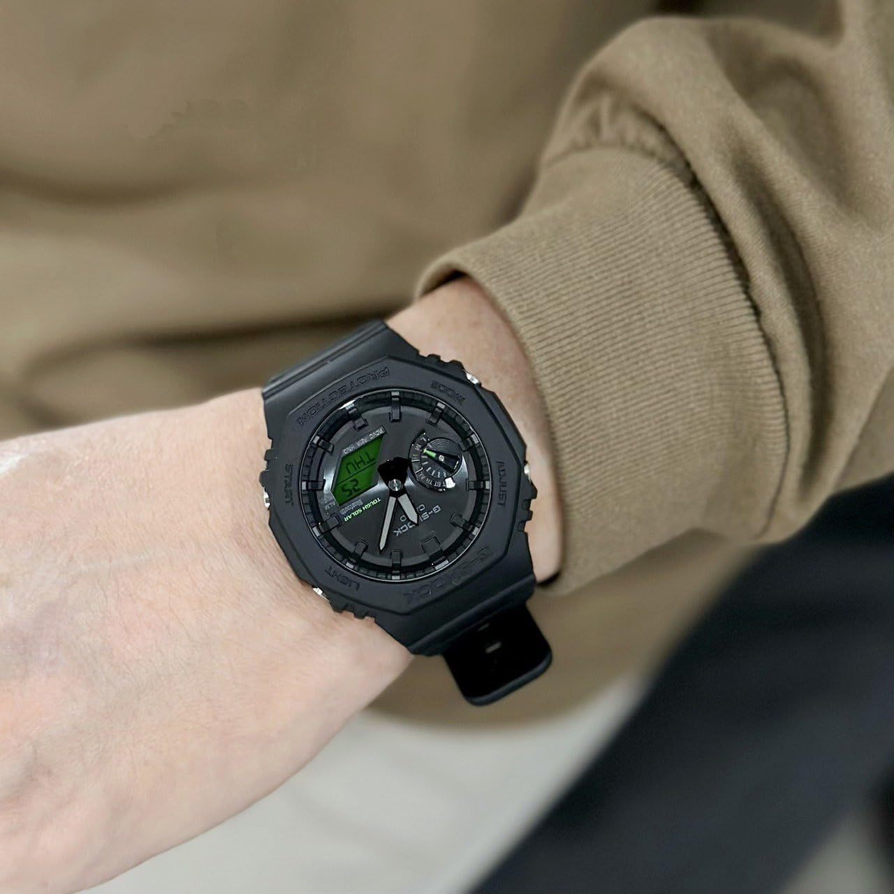 Casio G-SHOCK Orologio Multifunzione da Uomo, Nero, Tough Solar, Bluetooth, Modello GA-B2100BEG-1AER