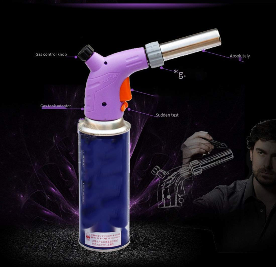Souffle Torche Butane CoupeTe Rechargeable Torche a Gaz Utilisation pour La Cuisson par Soudage par Allumage (Gaz Butane Non Inclus)