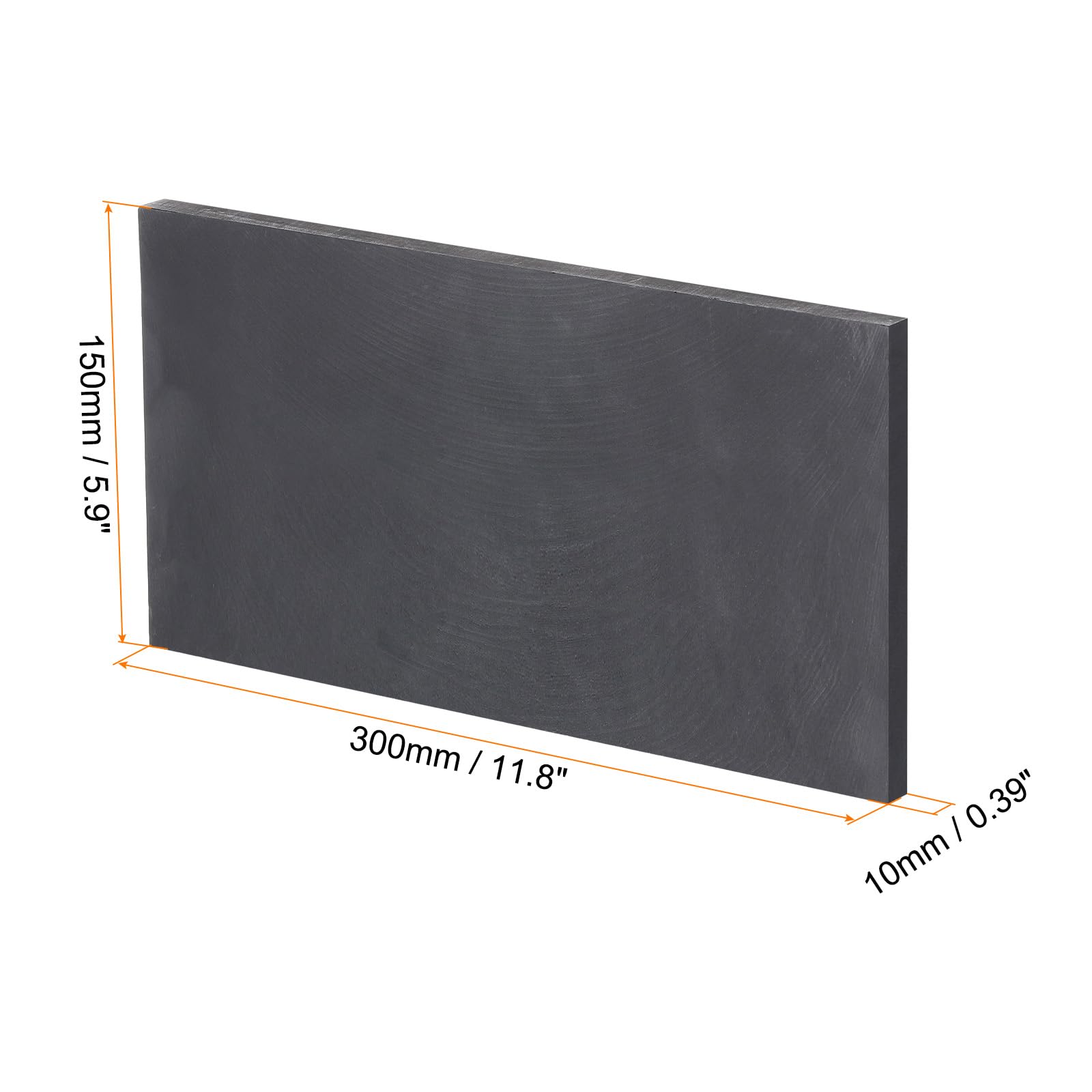 QUARKZMAN Bloc de Graphite en Lingot, Rectangle, Plaque D'Électrode en Graphite 300x150x10mm pour La Fusion, La Coulée, L'Électrolyse Et L'Électroplacage