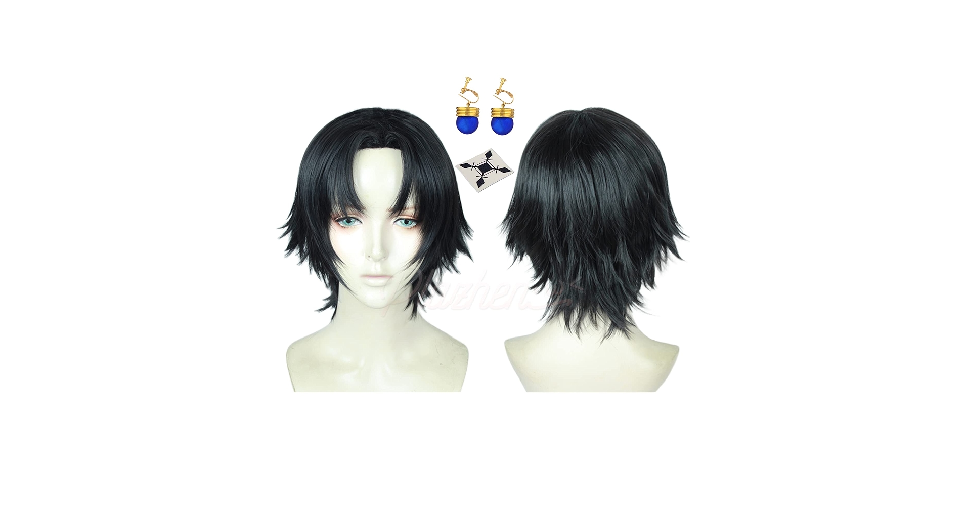 Amazon.co.jp: コスプレ ウィッグ ＋ 耳飾り ＋ タトゥーシール
