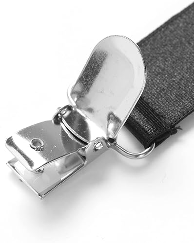 Miniatura 4 de YiZYiF Minifalda de cintura alta para mujer, liga de látex con 6 correas, soporte de clip de metal, cinturón de tirantes