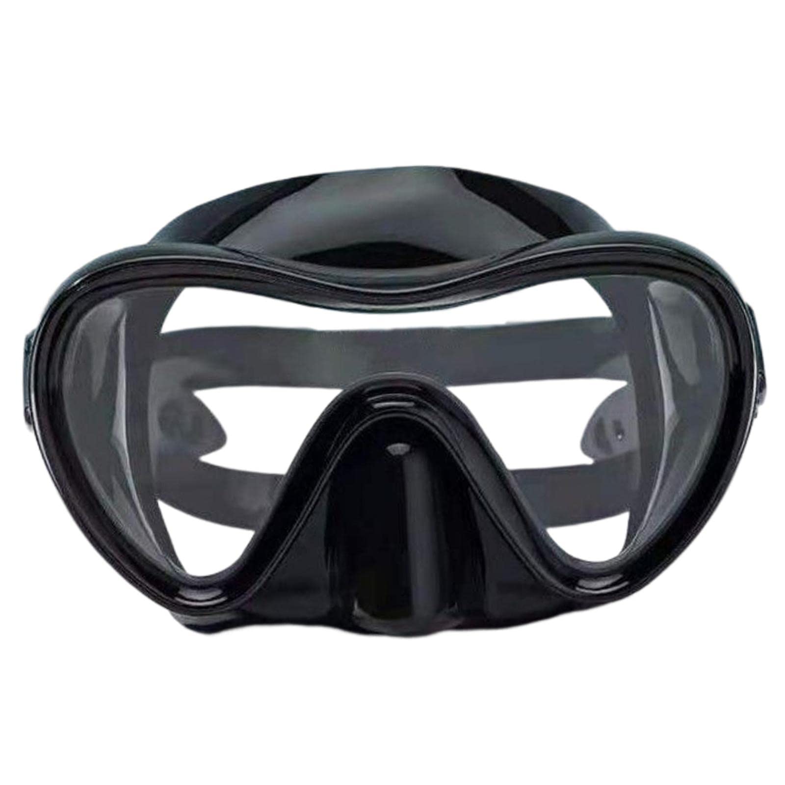 Máscara de buceo para adultos, a prueba de fugas, sin empañamiento, gafas de buceo, color negro