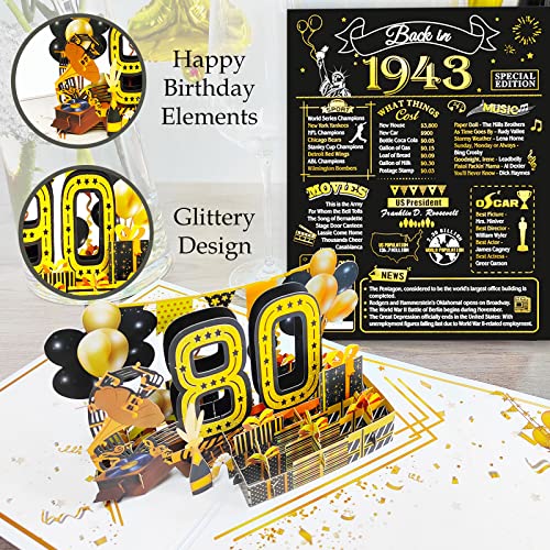 50Th Birthday Pop Up Cards For Women Or Men, 3D Greeting Card With Gilding Poster Cover, Funny 50Th Birthday Gifts Idea For Party Supplies, Unique 50 Year Anniversary For Mom Dad, Back In 1973, Jumbo Size 8X10" #TOP3