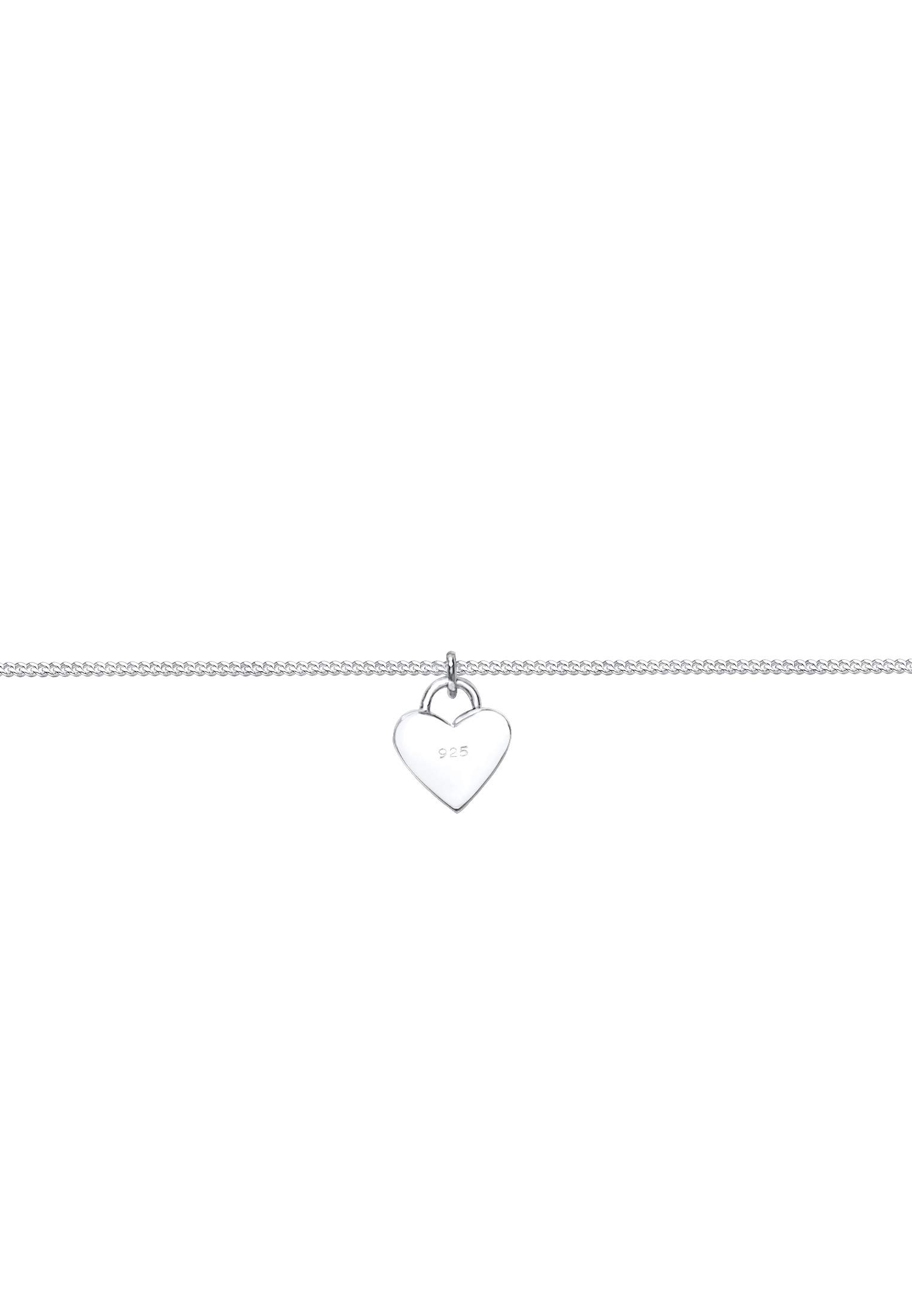 Elli Collana Donna Choker Cuore Ciondolo Trend Blogger in Argento Sterling 925 con Smalto