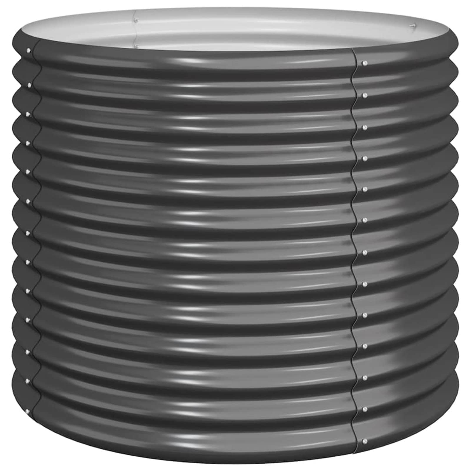 Yolola Rundes Hochbeet Aus Metall – 80x68 Cm, Braun – Perfekt Für Garten, Balkon & Terrasse