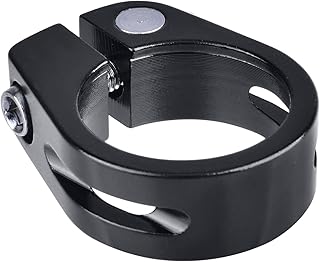 Azarxis Cierre de sillín Abrazadera para Tija de Sillín para Bicicleta con Palanca de Liberación Rápida para Bici de Montaña Carretera MTB 28,6mm /31,8mm /34,9mm (01 - Negro, 28,6 mm)