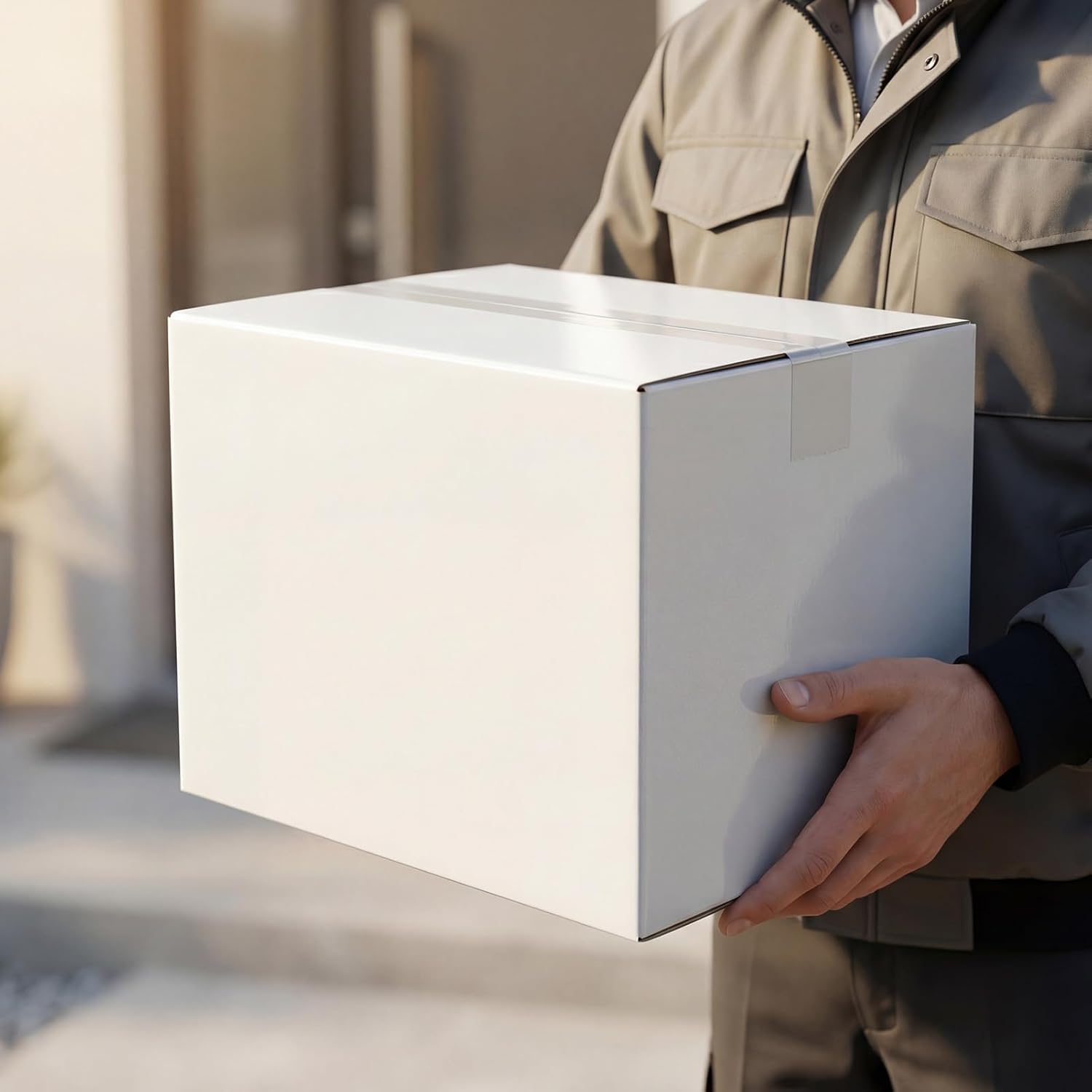 Hoikwo 10 Packs 12x10x10 Large Thin Shipping Boxes, White Big Corrugated Cardboard Box Set for Small Business for Packaging Mailing Lightweight items
