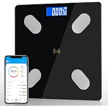 Smart Body Fat Scales with App and 180 kg Load Capacity