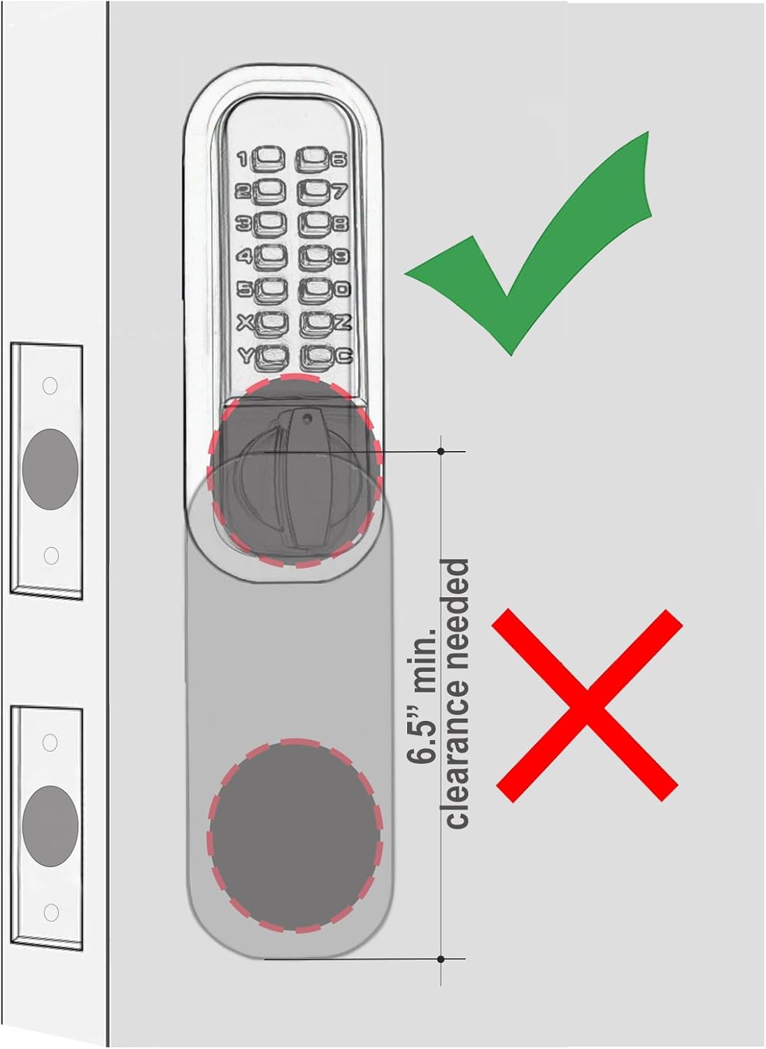 JOUNJIP Deadbolt Keyless Entry Door Lock [Need to Enter Code When Locking] - 100% Mechanical Deadbolt Lock with Thumb Turn Door Knob, Flat Spindle - Oil-Rubbed Bronze