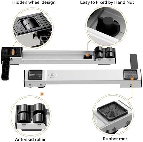 Miniatura 6 de Rodillos de electrodomésticos KVRG de alta resistencia, deslizadores de electrodomésticos extensibles más nuevos, base de lavadora elevable, mueva
