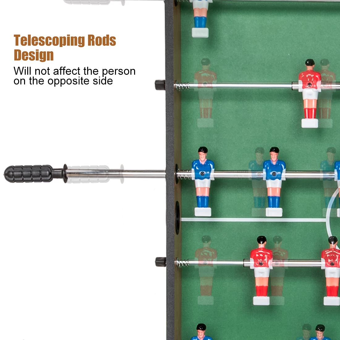 U/N Table Pliante avec Tiges Telescopiques de Baby-Foot 4ft