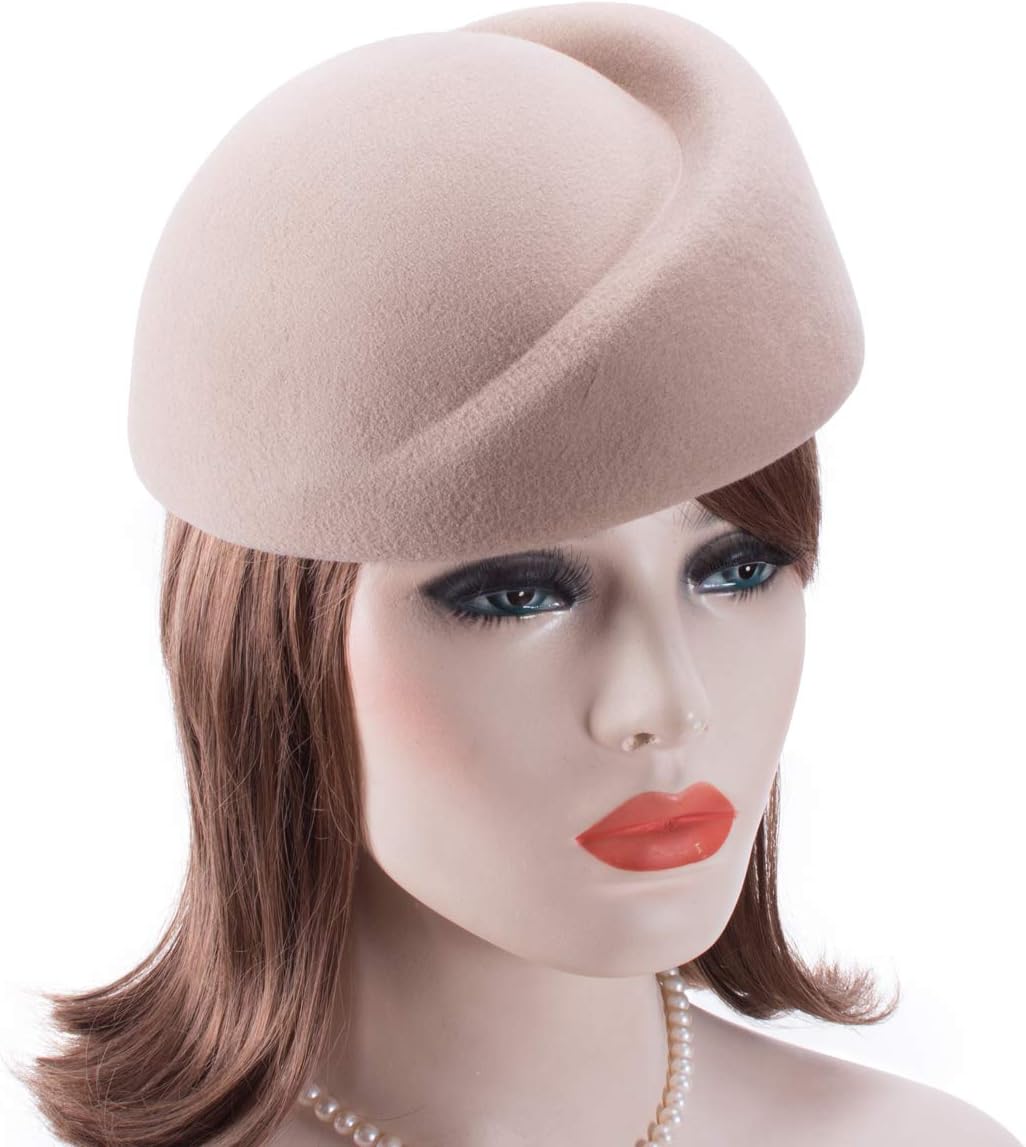 Lawliet Womens 100% Wool Hostess Pillbox Hat Millinery Fascinator Base A137