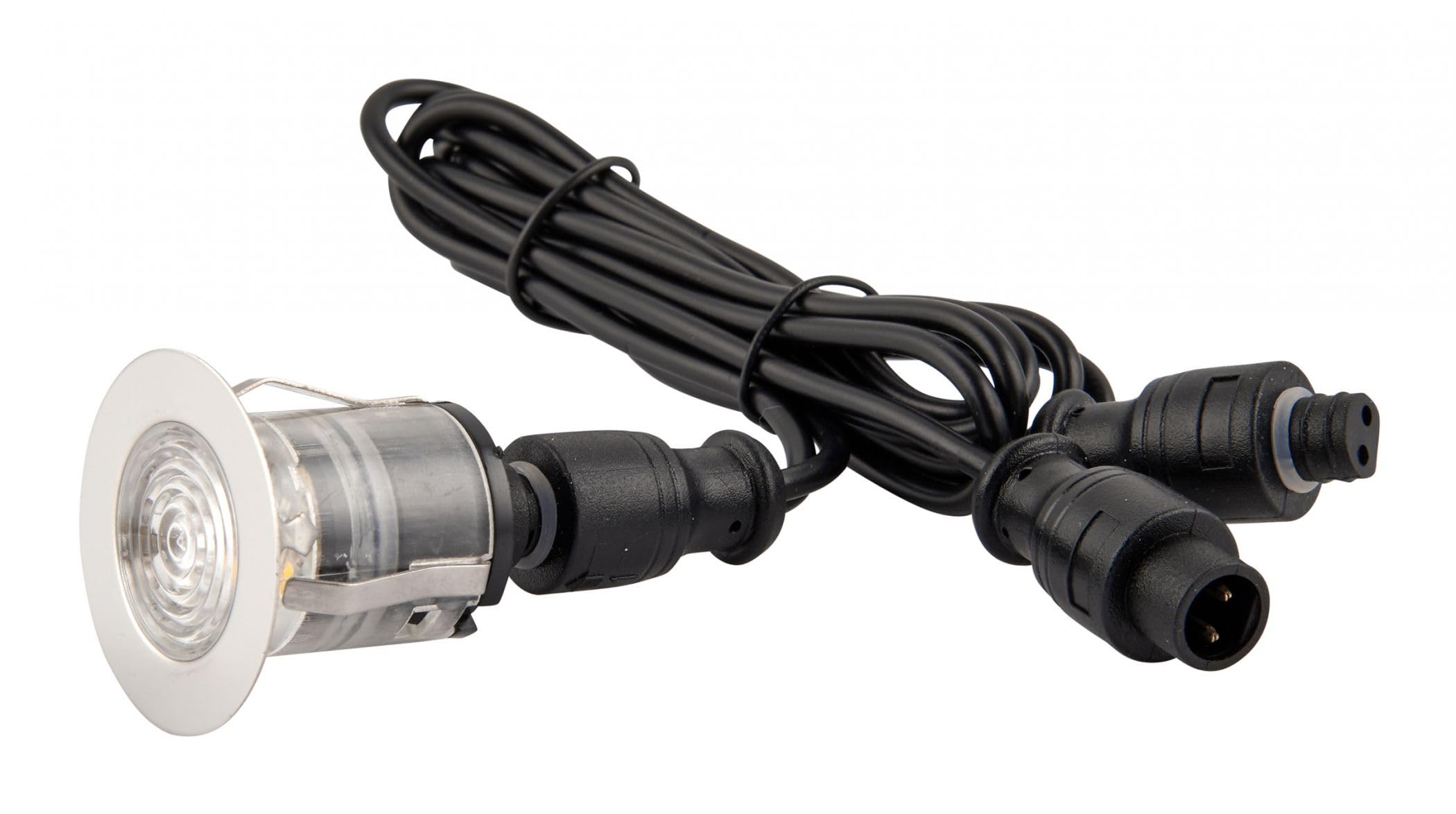 Saxby Lighting Polished Stainless Steel & Clear Pc Saxby 94431 Ikonpro Cct 35Mm, Extra Head, Ip67, 3000K, 4000K, Warm White Or Cool