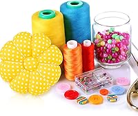 Vista 4 de Rolybag Cojines de muñeca con correa elástica, aguja de calabaza para costura, alfileres para costura o manualidades (amarillo)