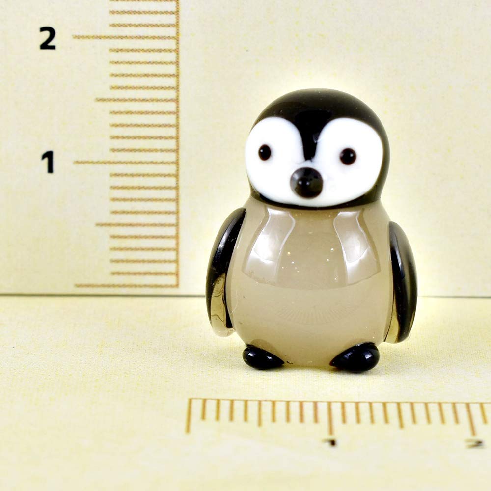 置物 handmade e Cute Handmade Glasswork Emperor Penguin Chickets CYK1774 : Amazon.sg