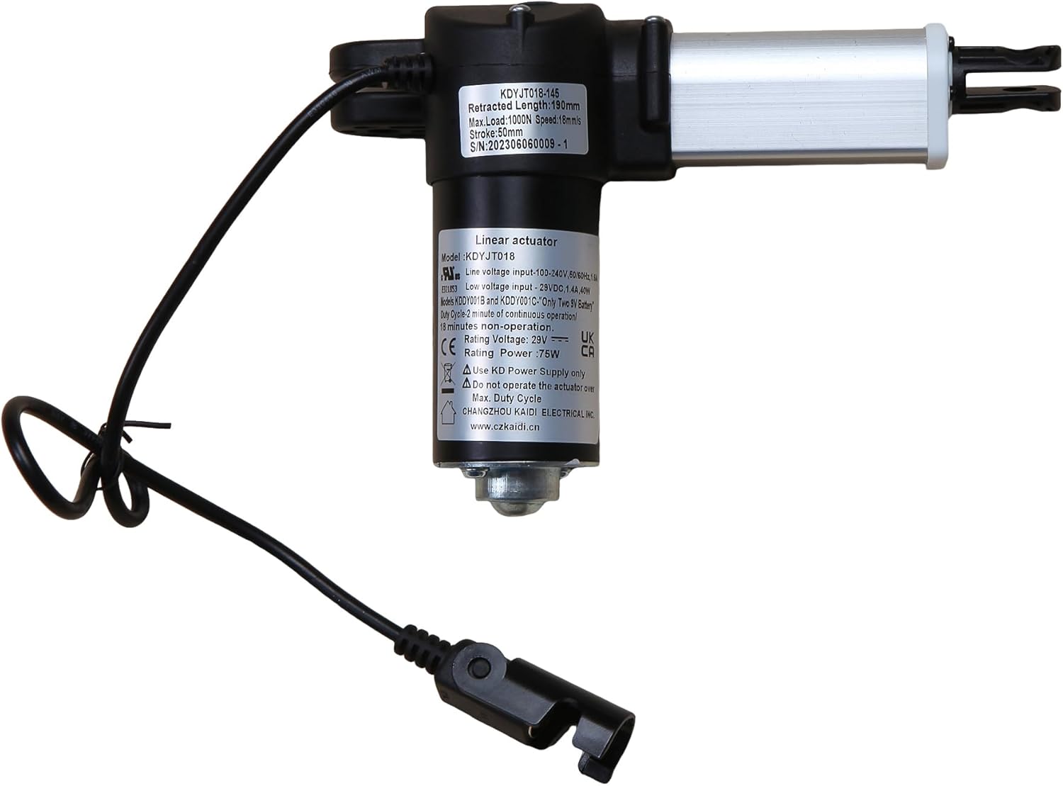 Kaidi Linear Actuator Model KDYJT018145 Power Recliner Lift Chairs