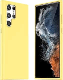 جراب حماية تايبوسكن طراز AR20-01470E لموبايل جالاكسي S22 الترا من اراري، لون اصفر فاتح، جلد