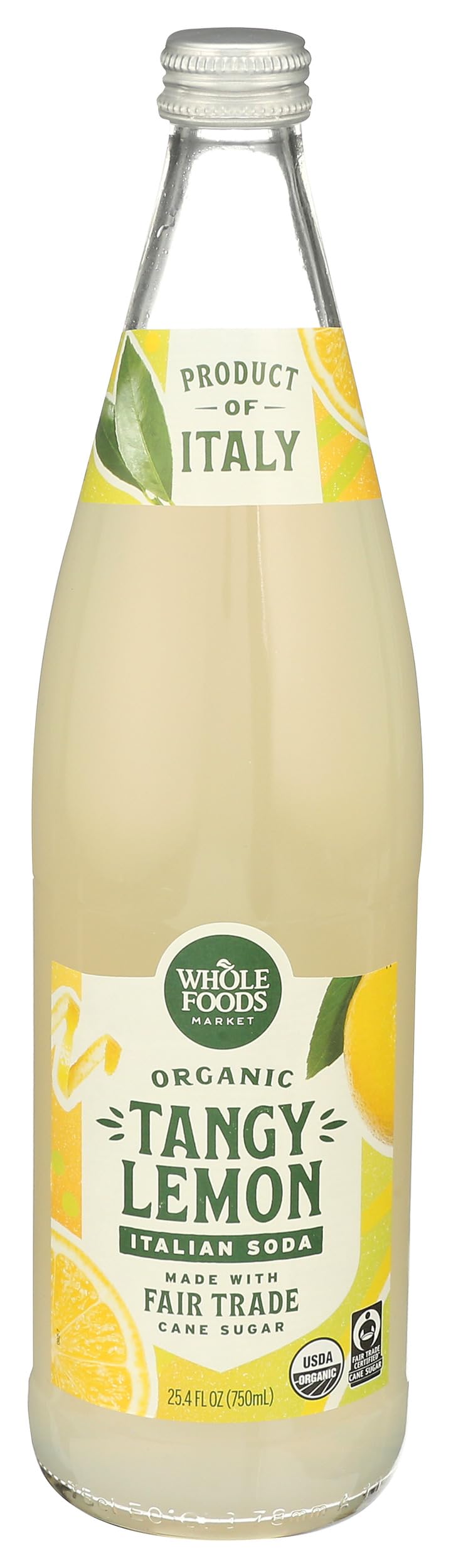 Whole Foods Market, Organic Lemon Italian Soda, 25.4 Fl Oz