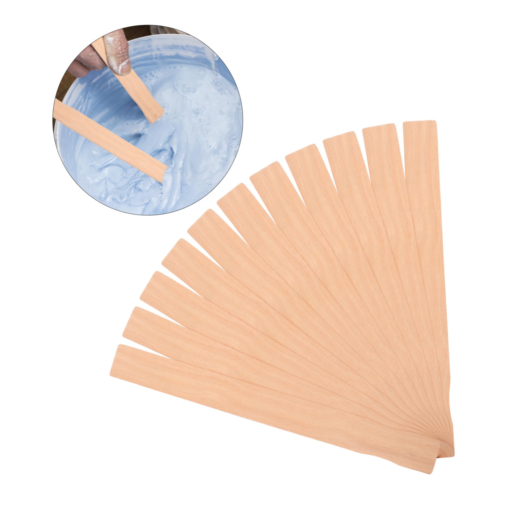 MAGICLULU 5 Ensembles De Peinture Bois Franc Tiges Artisanat Peintures Avec Les Agitateurs Coloré Outils Pour Mélanger La Peinture À Mélanger En Bois Réutilisable 25 Pièces * 5