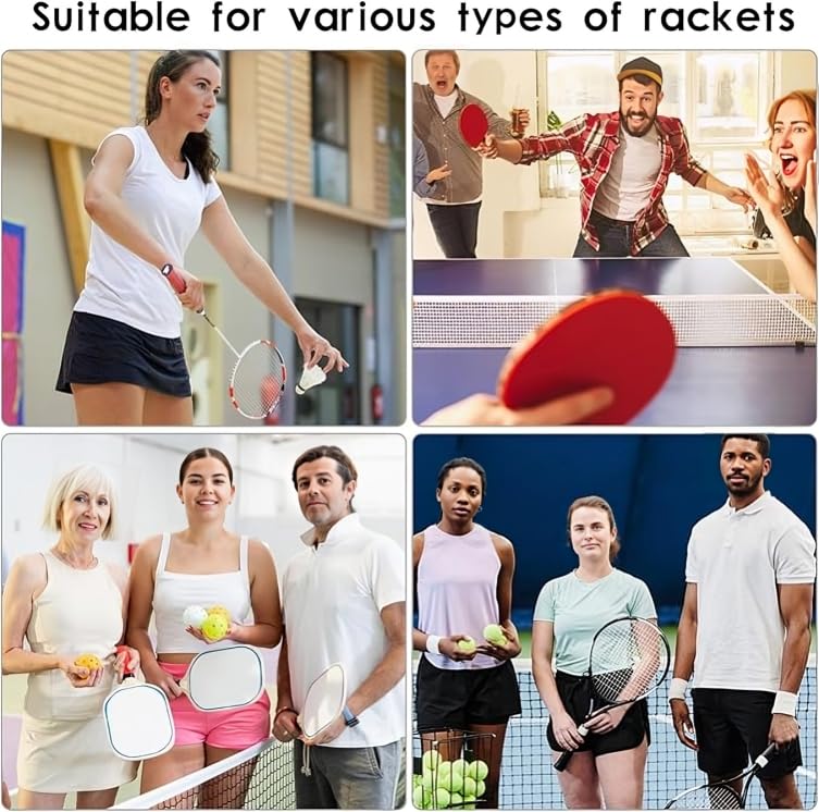 Acers Racket Grip Badminton/Squash/Tennis/Pickleball/Padel Overgrip Soft Tacky Durable (3, Red) 3