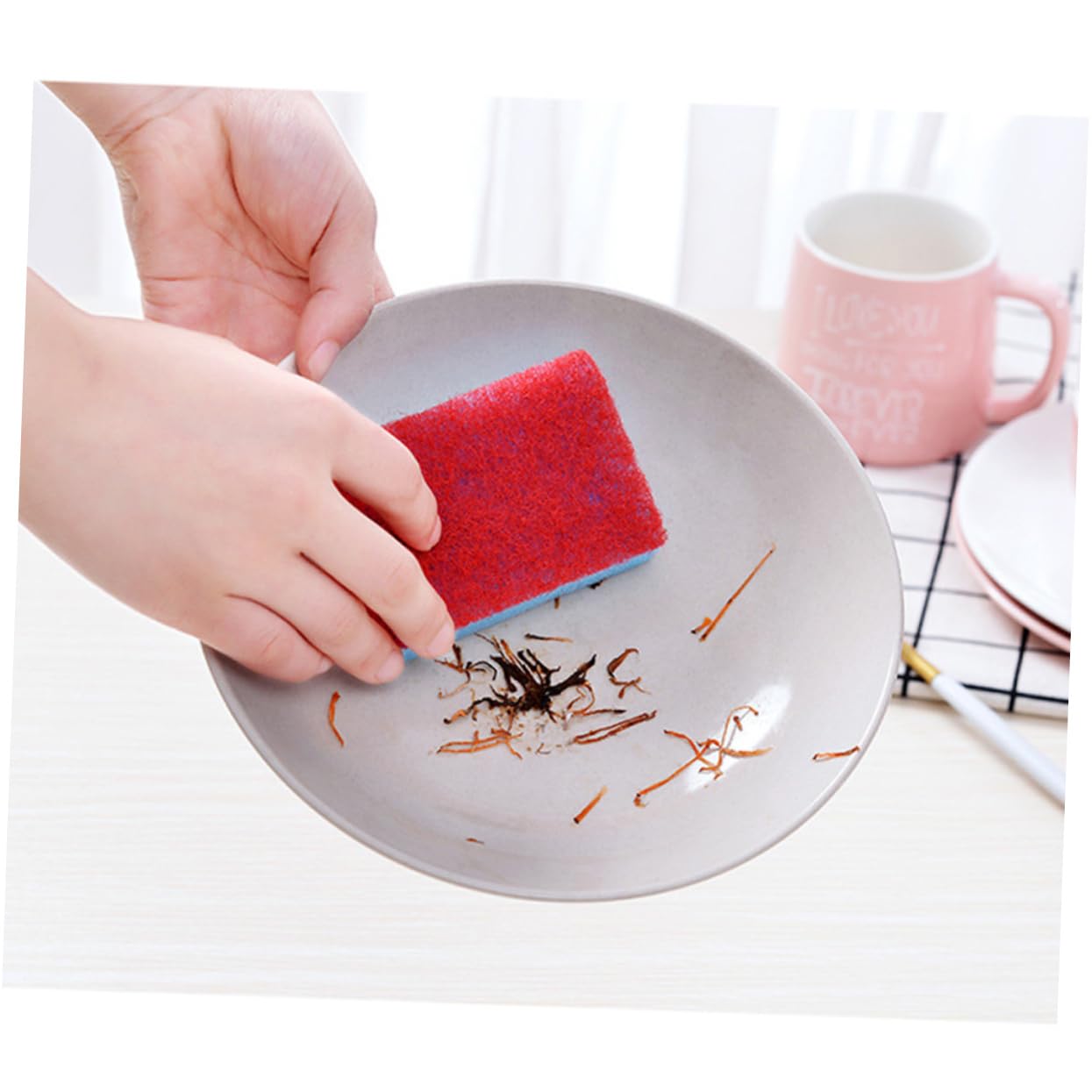 Gatuida 2 Sets Spülschwamm-Pads Spülschwamm Für Die Küche Mehrfarbiger Reinigungsschwamm Für Die Spülmaschine Spülpads 50 Stück * 2