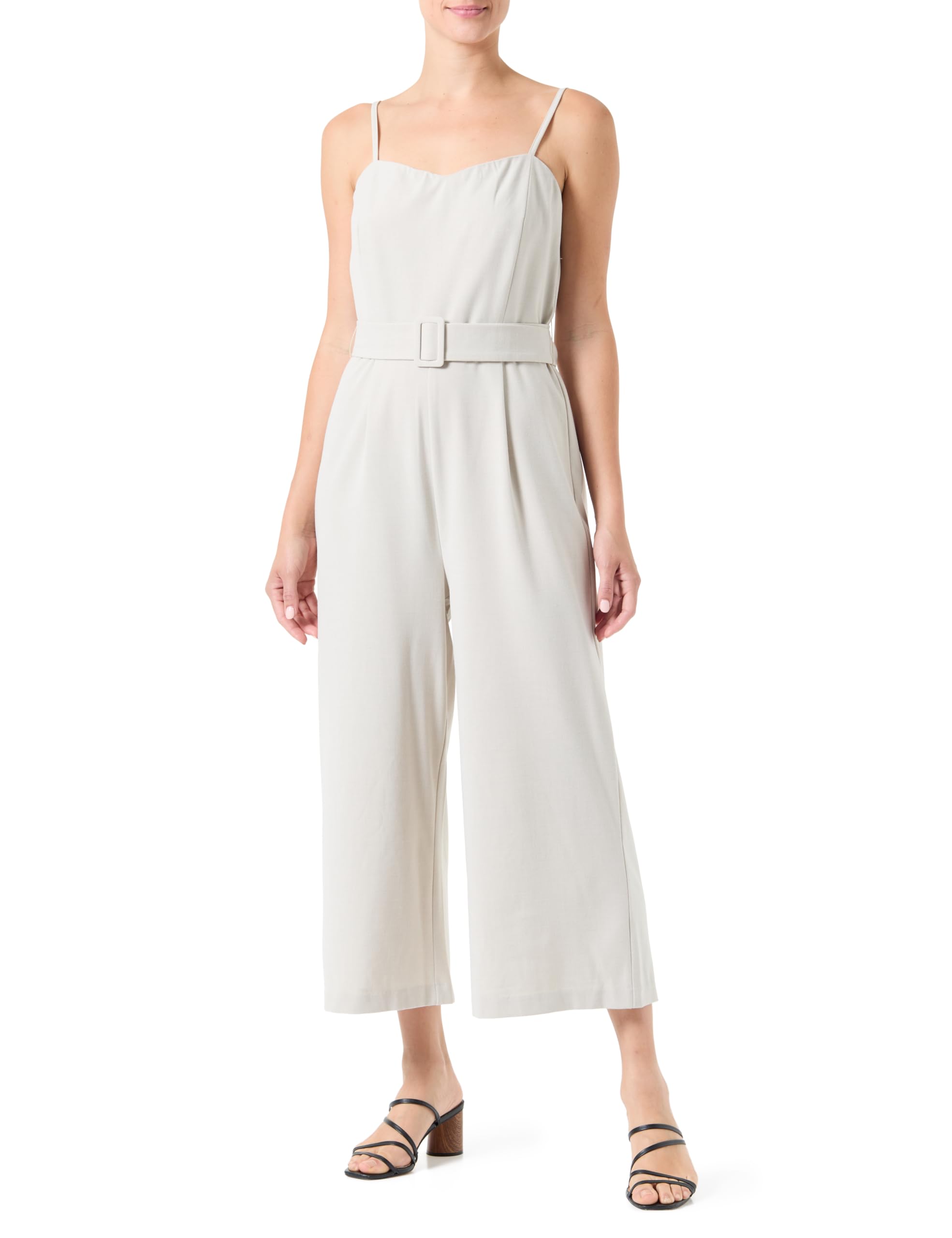VERO MODA Women's Vmclover SL Cropped Straight Jumpsuit, Silver Lining, XS