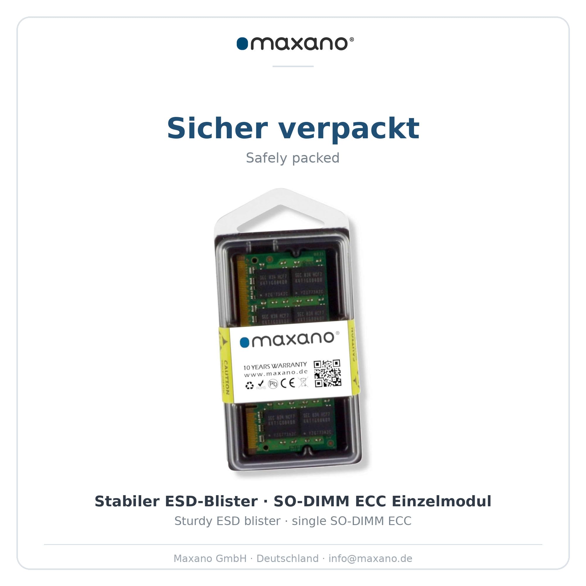 Maxano 32GB RAM kompatibel mit Asustor AS6810T (DDR5 PC5-38400, SO-DIMM, ECC)