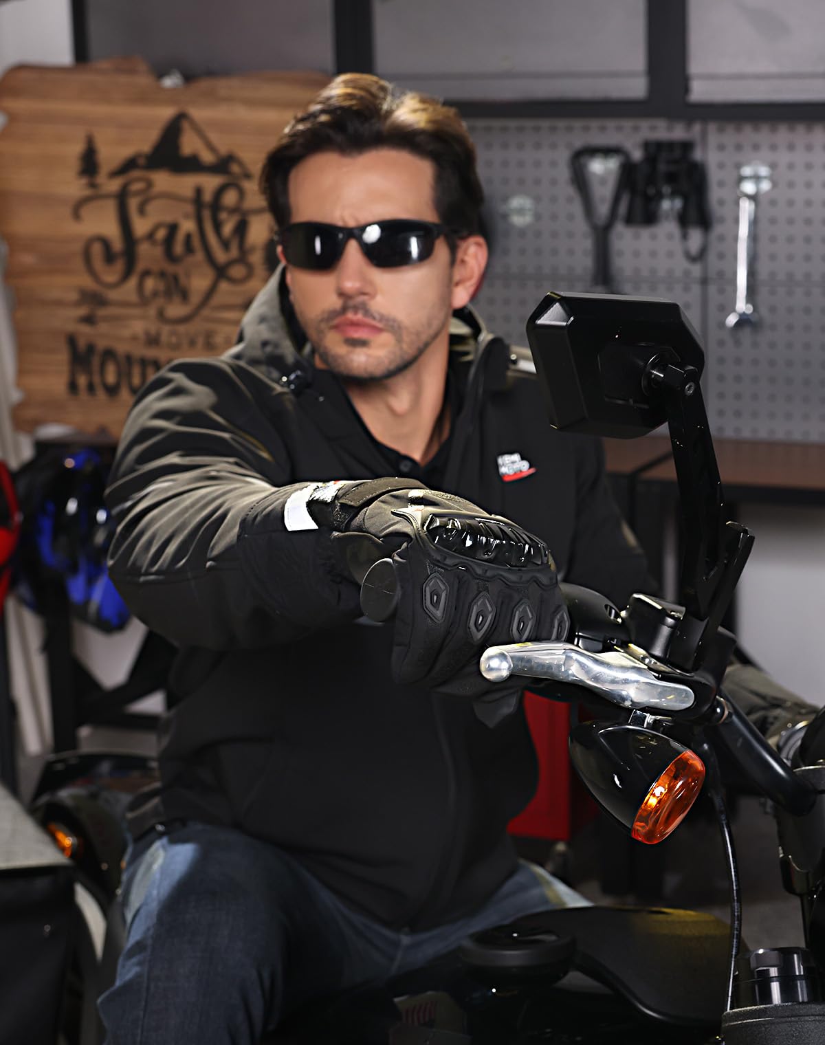KEMIMOTO Guantes Moto Calefactables 3 Modos con Batería 2500mAH, Resistentes al Desgaste y Pantalla Táctil