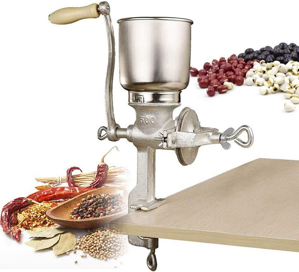 YHBH Manual Corn Grinder ，High Hopper HandOperated Grain Grinder Mill