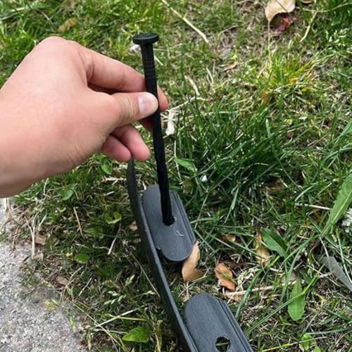 MoSundi Junta de retención de jardín para borde de césped, 6 cm x 5 m/10 m, polietileno para material, borde de plástico flexible para parterres, césped y aceras, gris