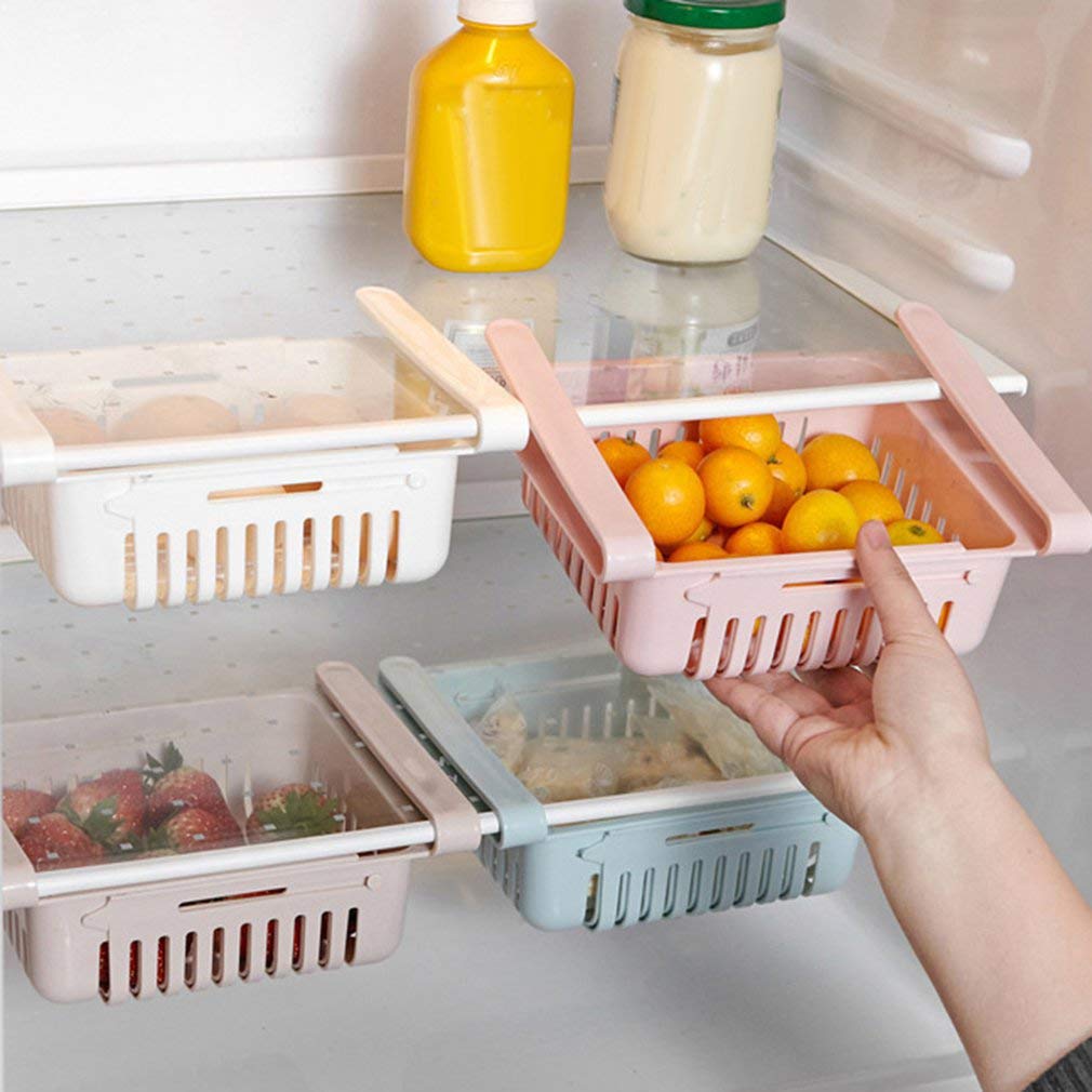 VIRSUS 4 Cesti per Frigorifero 6853, cassetto Organizer allungabile da