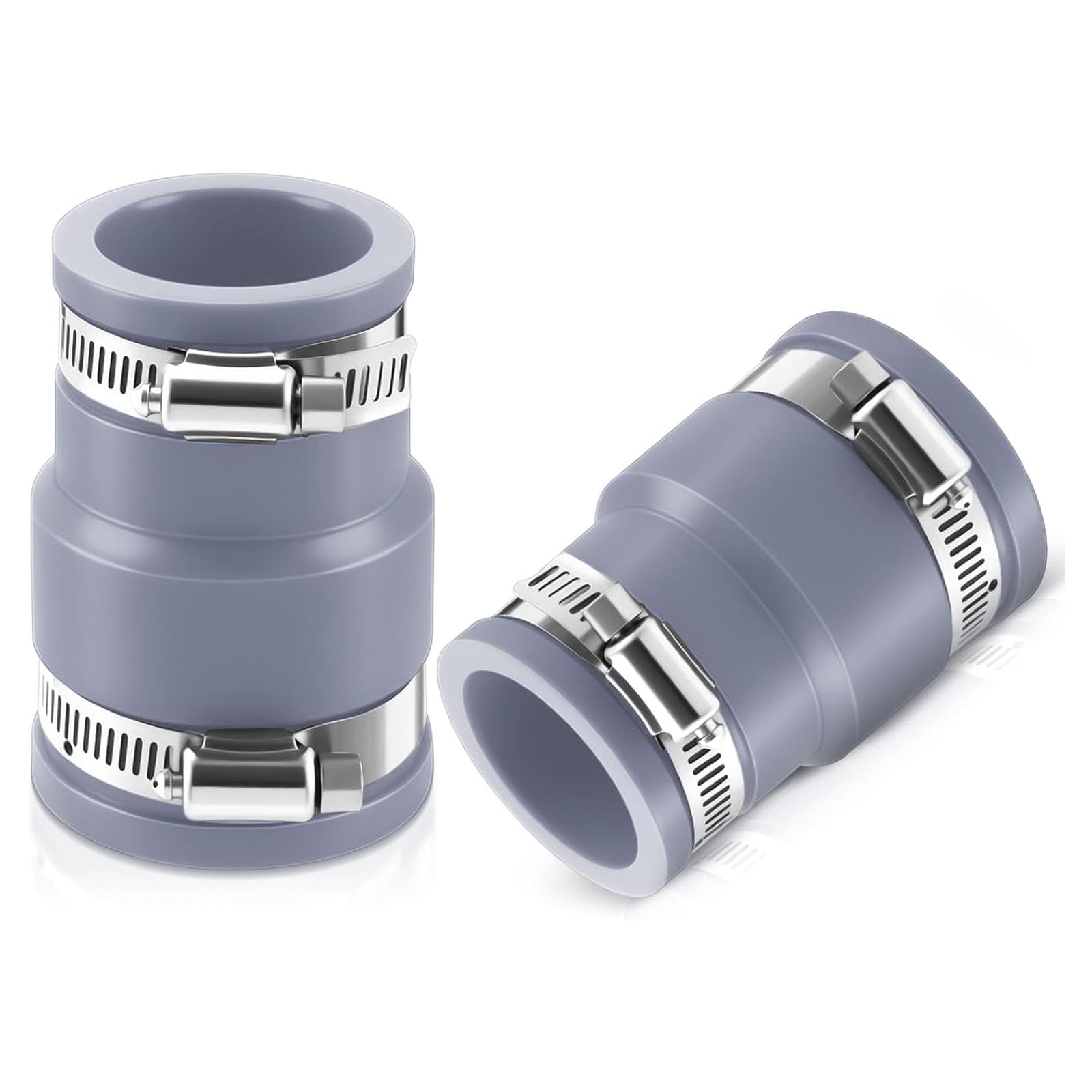 VlHpnpe Skimmer Hose Adapter for Ground Pools Skimmer Exact Replacement Pool Vacuum Coupling Adapter Accessories Stainless Steel Screw Clamps