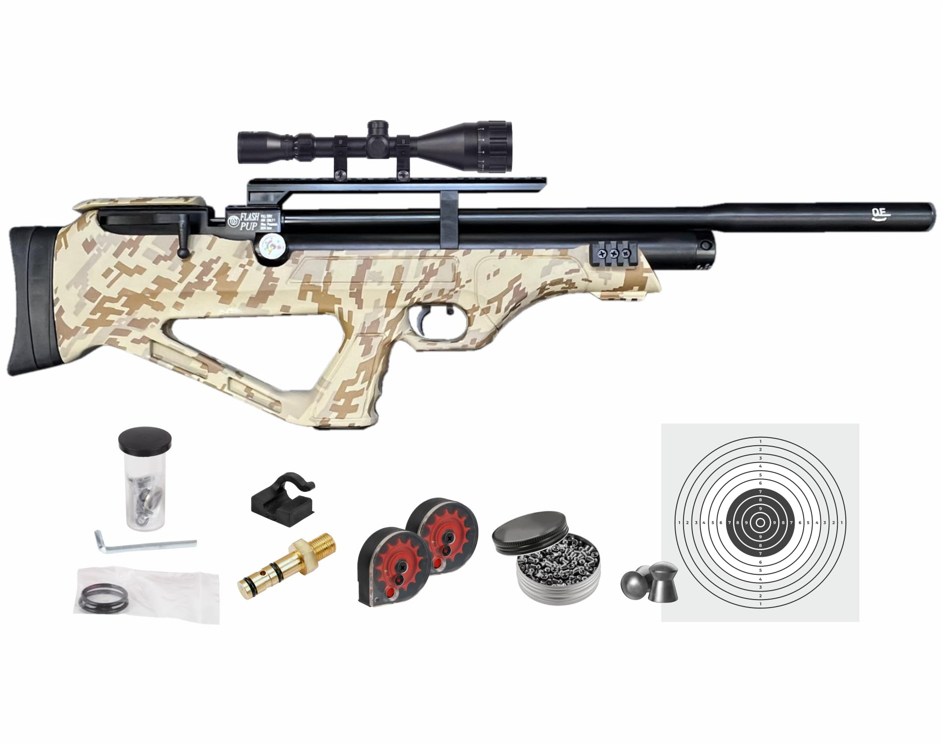 Hatsan FlashPup Limited Edition Air Rifle with Wearable4U Bundle