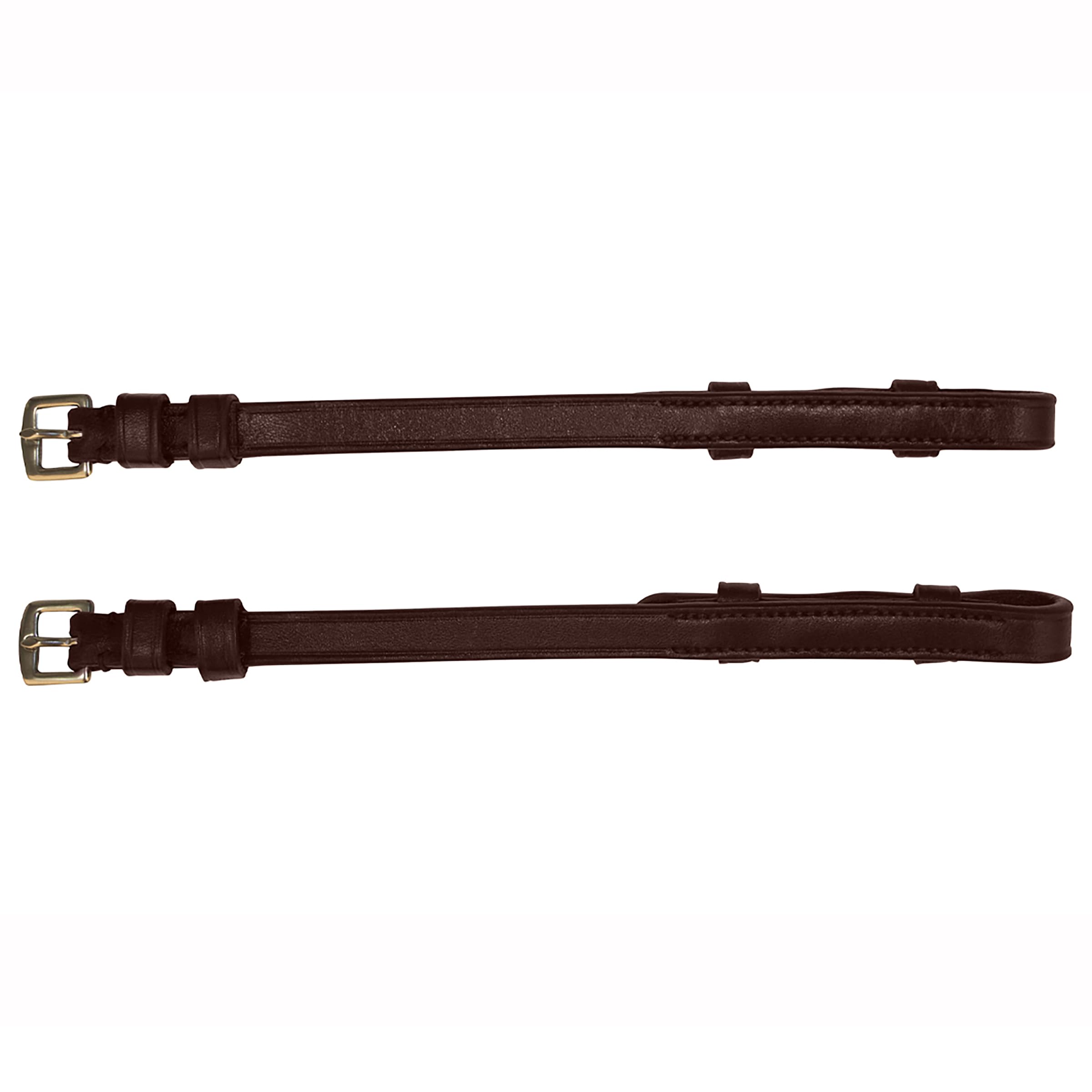 Collegiate ComFiTec Cheek Pieces, Brown, Warmblood โ image 1
