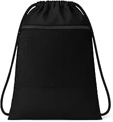 Mochila Esportiva com cordão para Academia Impermeável 68x46cm 40L Bolso Tela Respirável Treino Natação Viagem