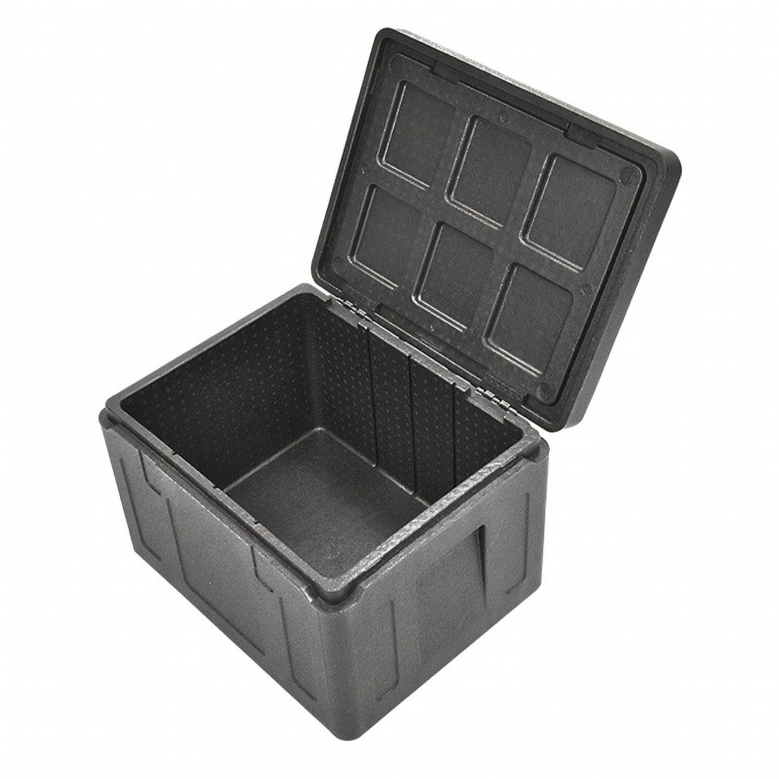 Contenitore Termico con Coperchio Capacità 62 Litri, termica per Ristorazione, Leggero, Consegna a casa, Nero, Coperchio+Cerniera