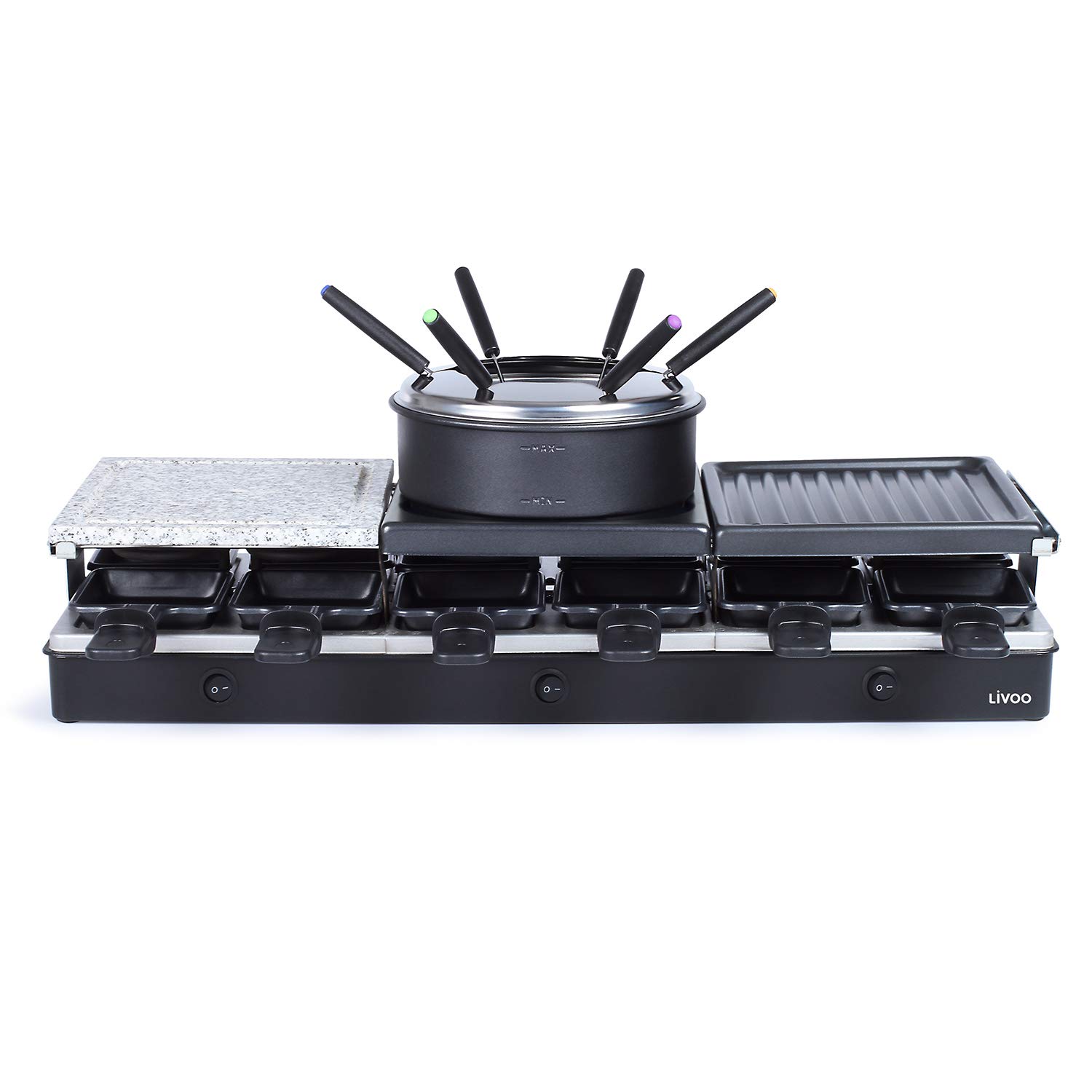 Appareil À Raclette + Fondue 12 Personnes 1650w - DOC234