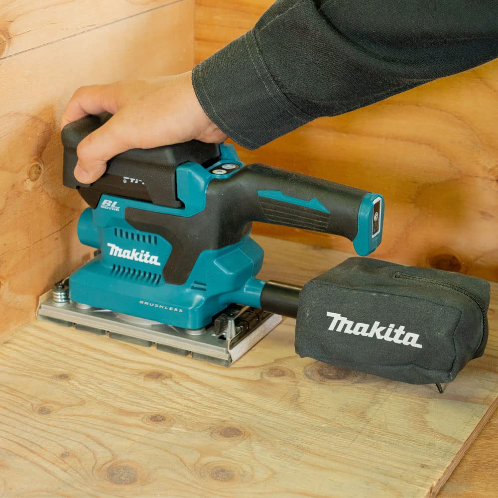 Makita DBO380Z Akku-Schwingschleifer 18V (ohne Akku, Ohne Ladegerät), Petrol/Schwarz