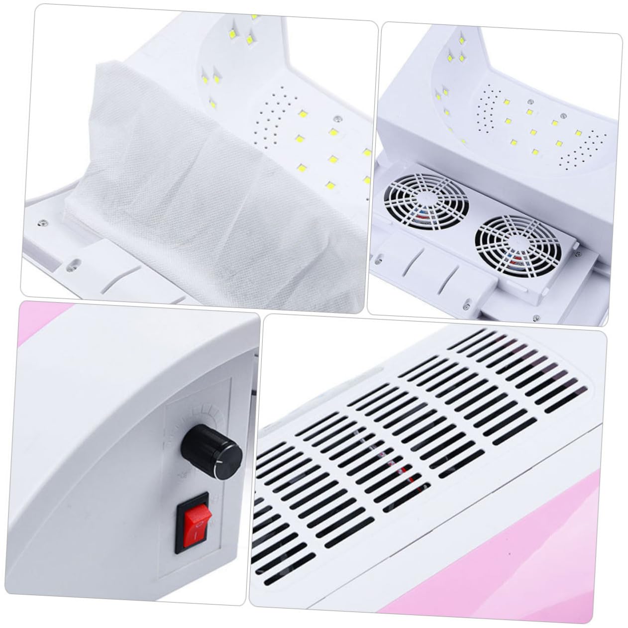 Mipcase 1zestaw Elektryczna Maszyna Do Polerowania Paznokci z Odkurzaczem Wielofunkcyjna Cicha Przenośna Idealna Do Manicure Salonie Lub Domu z Klipsem Kompatybilna z Akcesoriami