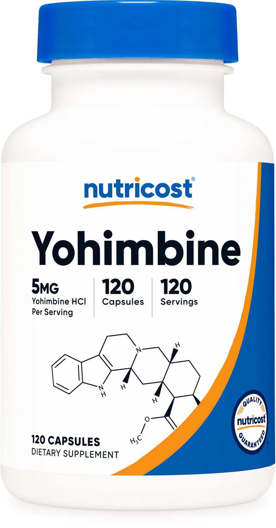 Nutricost Yohimbine HCl 5mg, Extra Strength - Gluten Free, Non-GMO (120 Capsules)