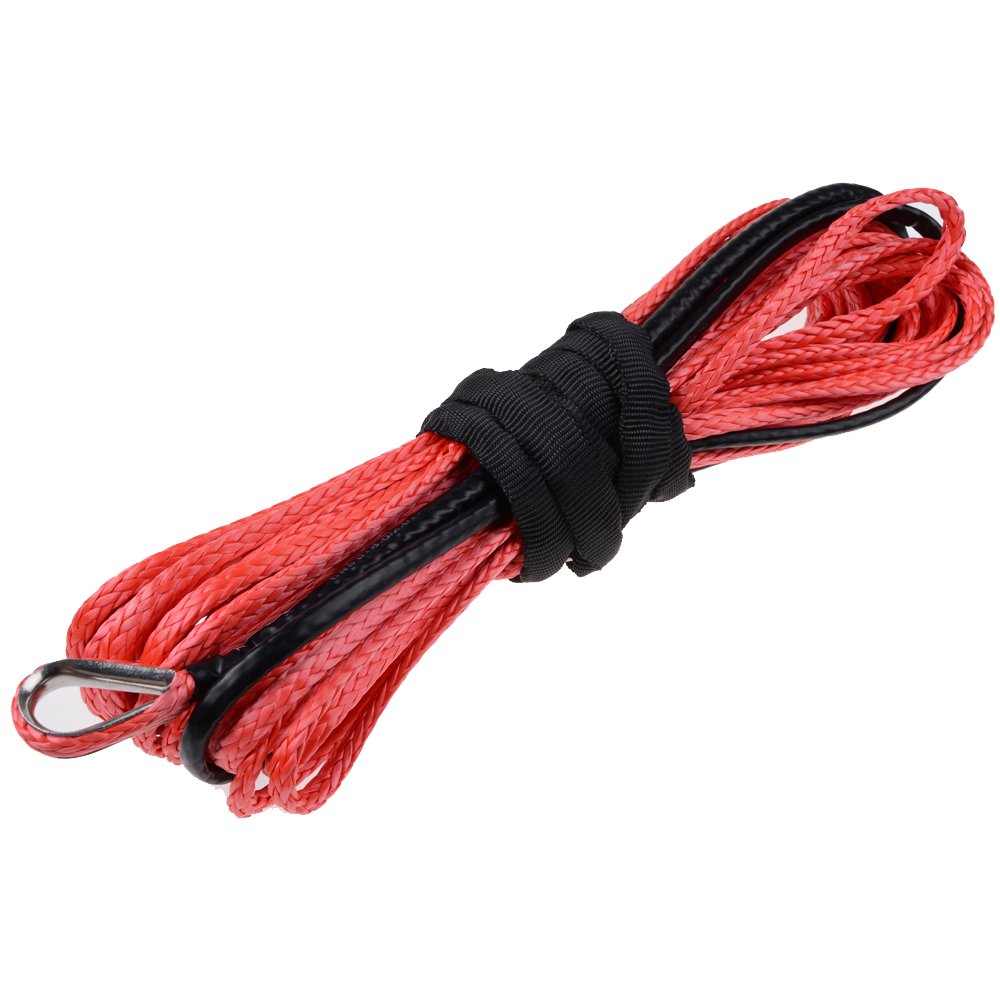 Astra Depot Winch Rope Synthetic Fiber Cable ATV UTV SUV KFI Recovery Replacement (50' x 3/16