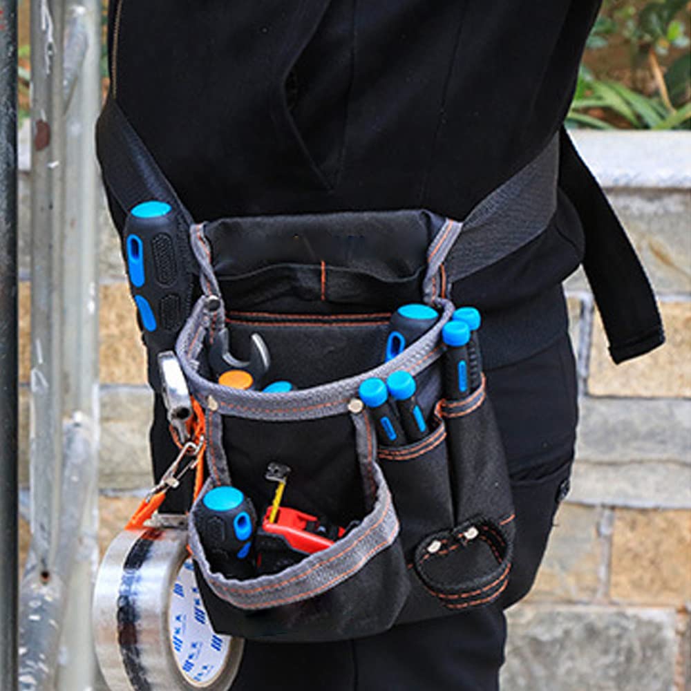 Elektriker-Werkzeugtasche Mit Gürtelclip – 6 Taschen, Verstellbar, Wasserfestes 600D Oxford, Für Handwerker & Heimwerker