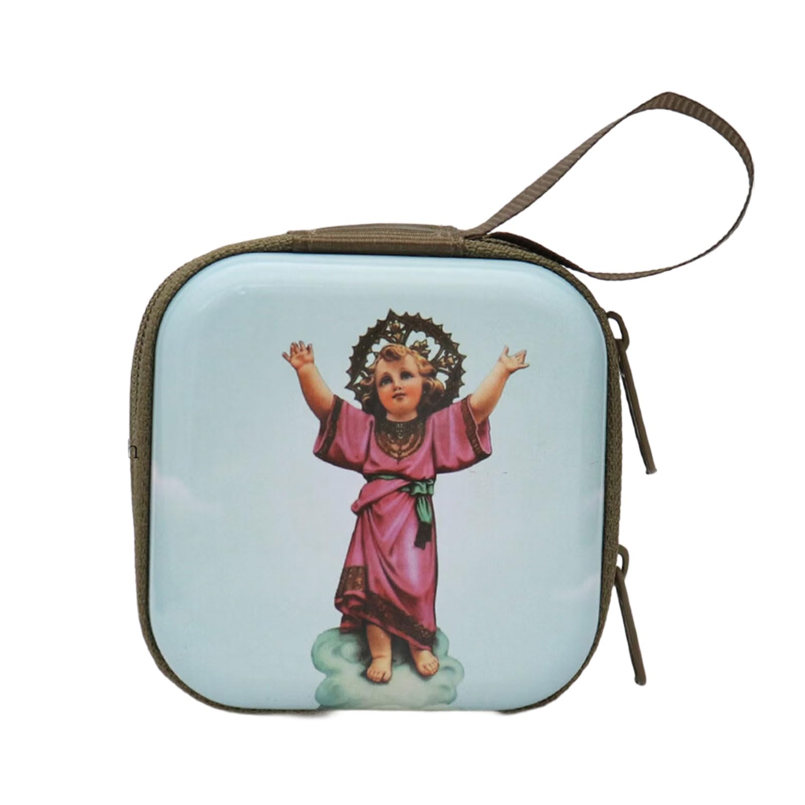 Beimus Catholic Rosary Pouches Religious Jewelry Storage Box Coin Purses Rosary Prayer Bag Religious Jewelry Storage Box Gift