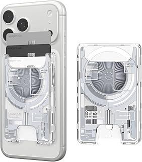 Spigen Ultra Hybrid MagFit Porte-Cartes MagSafe Version 2 Compatible avec l'iPhone 17/16/15, d'autres modèles MagSafe et la série Google Pixel 10 avec Pixelsnap - ZeroOne Blanc